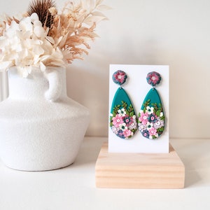 Earring Card Display Stand Earring card display stand, Earring display, craft show earring card holder, wooden earring stand image 2