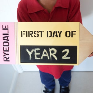 First Day Of School Sign Pencil Reusable back to school sign, 1st Day of School Chalkboard, Kindergarten Sign, Back to school sign image 4