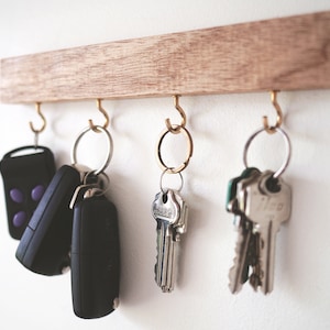 Hook key holder for wall Fathers Day Gift, key rack, Gift, Wall key holder, Key rack, Key hanger, Entryway organiser, Key storage image 3