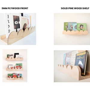 Floating scallop Shelf Natural Wood Colour, Scallop Scallop Pattern, Ledge Shelf, Floating Ledge Shelf, Wood Shelf, Plant Shelf image 7