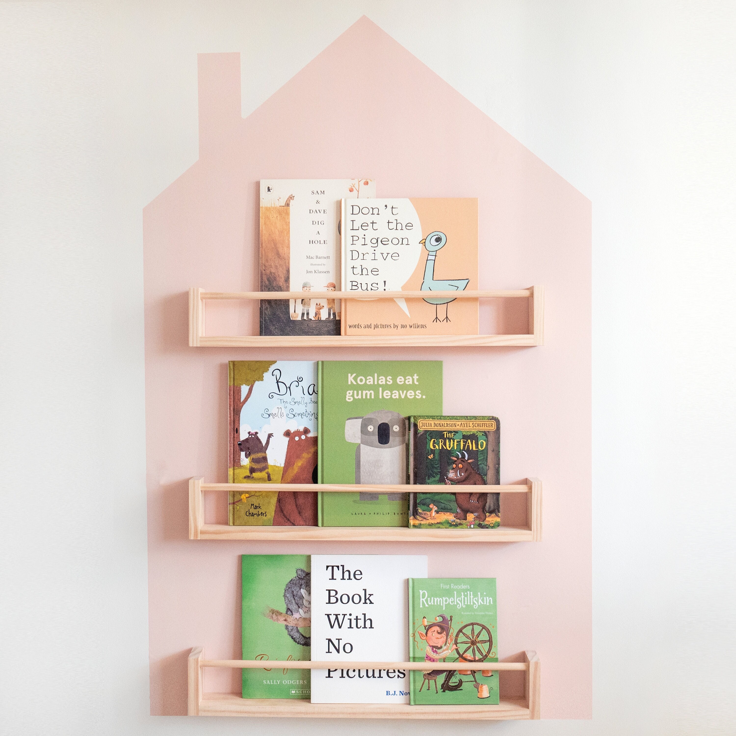 Wall Bookshelves Set set of 2 or 3 Bookshelves Wood Etsy Australia
