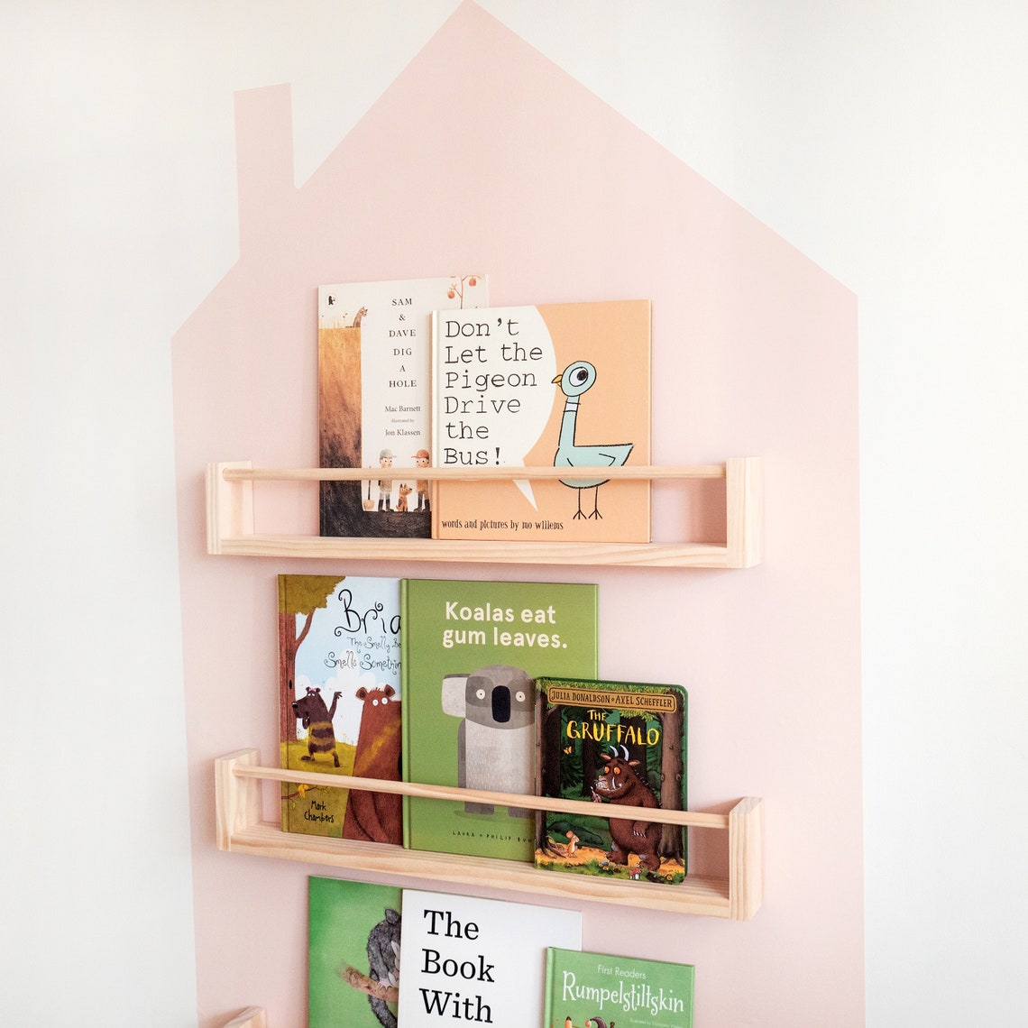 Wall Bookshelves Set set of 2 or 3 Bookshelves Wood Etsy Australia