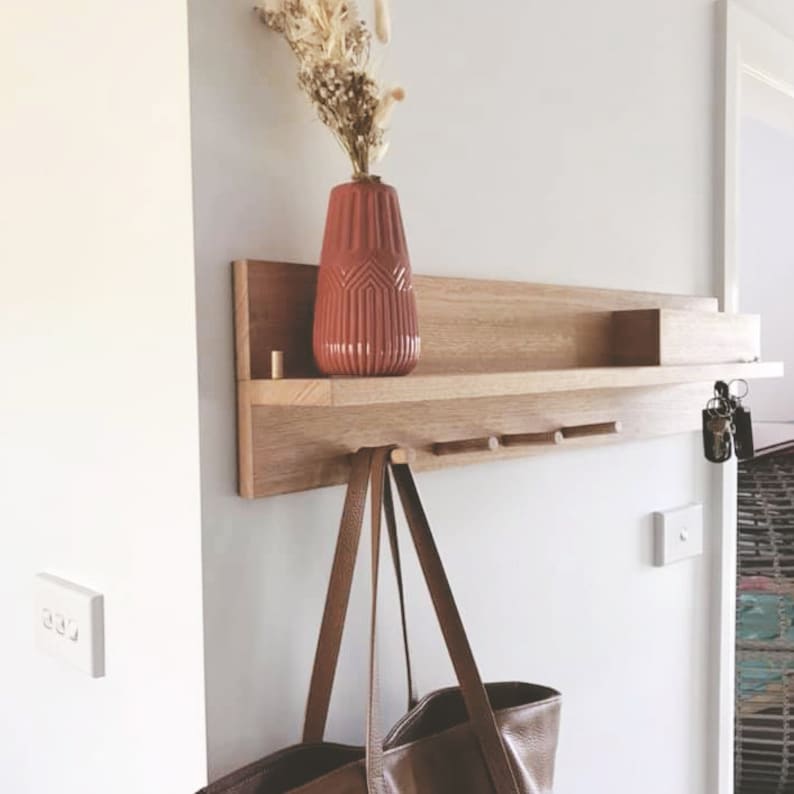 Coat Rack Entryway Organiser with Mail Holder Entryway Etsy