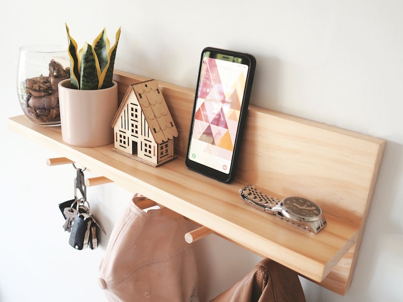 Coat Rack Shelf no Mail Holder Coat Rack Wall Mount Etsy