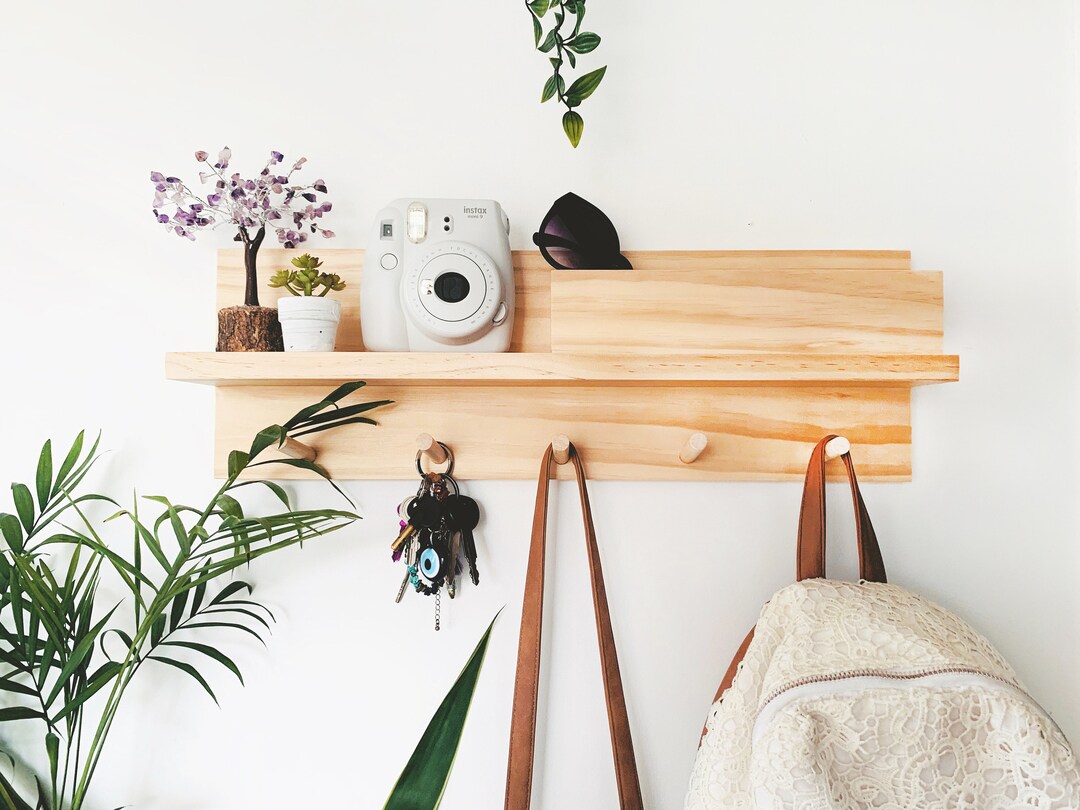 Peg coat rack with shelf hotsell