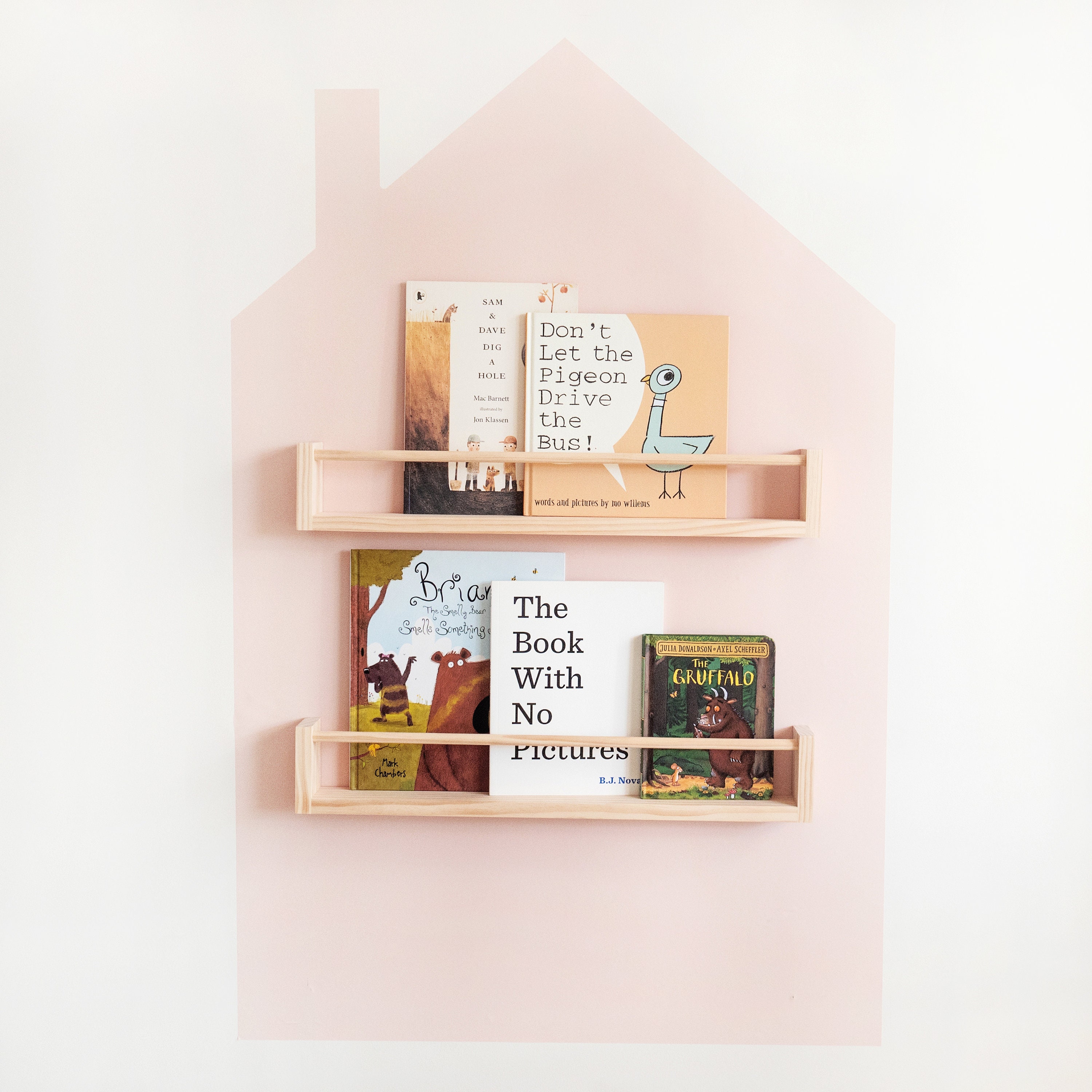 Wall Bookshelves Set set of 2 or 3 Bookshelves Wood Etsy Australia