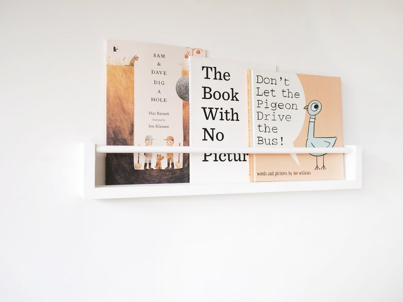 White Nursery Shelves allwhite Round Peg Across Pine Wood Etsy