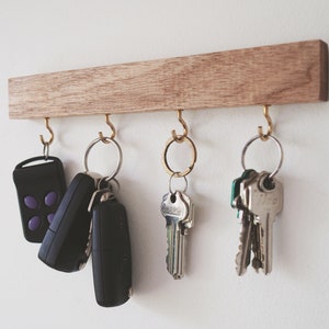 Hook key holder for wall Fathers Day Gift, key rack, Gift, Wall key holder, Key rack, Key hanger, Entryway organiser, Key storage image 4