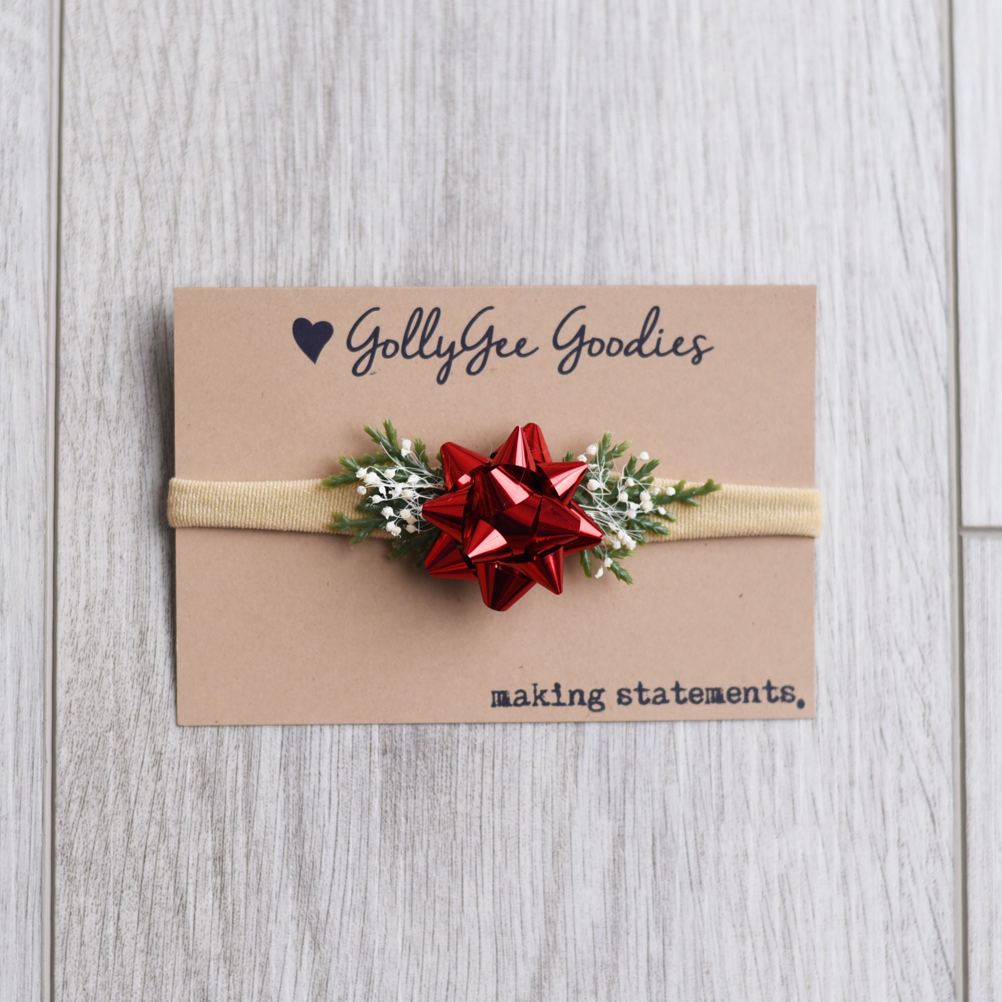 Red Present Bow Headband | baby photography | christmas headband | girls gift bow | red christmas bow | baby headband | holiday newborn bow