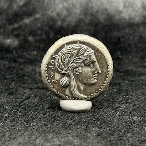 Wonderful Ancient Greek Empire Silver Plated Unique Big Coin