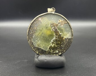 Beautiful Rare Iridescent Roman Glass Patina Pendant