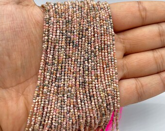 2mm Natural Good Quality Rhodochrosite Faceted Strands For Jewelry Making Loose Beads