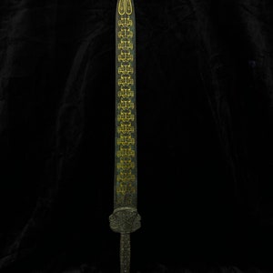 Wonderful Design Ancient Roman Old Bronze Gold Gilded Unique Sword 200 BC