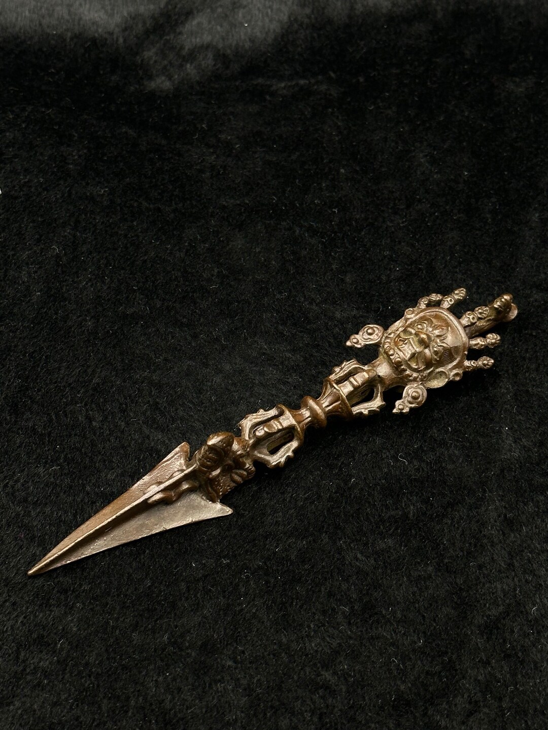 Vintage Tibetan Brass Dorje Vajra Phurba Dagger Statue - Etsy