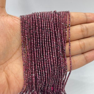 2mm Natural Good Quality Genuine Garnet Strands For Jewelry Making Loose Beads