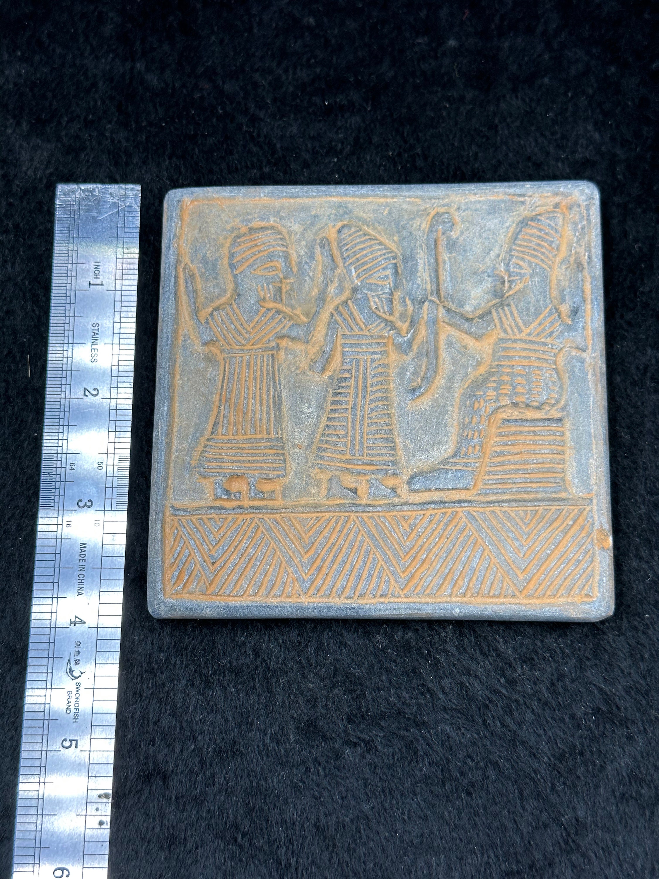 Rare Authentic Ancient Sassanian Stone Tablet With King and Servant ...