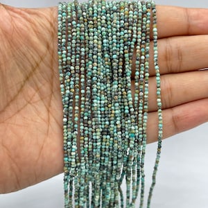 2mm Natural Good Quality Genuine Turquoise Strands For Jewelry Making Loose Beads