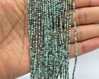 2mm Natural Good Quality Genuine Turquoise Strands For Jewelry Making Loose Beads