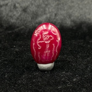 Bella vecchia Vicino Oriente Antica Sasanide Pietra rossa bella calcografia del sigillo del timbro