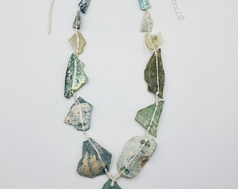 Beautiful Authentic Ancient Roman Glass Patina Strand Beads