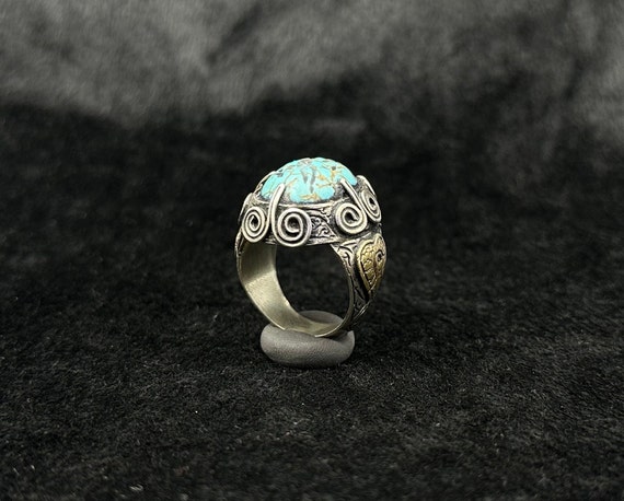 Unique Rare!! Antique Silver Roman Ring With Inta… - image 1