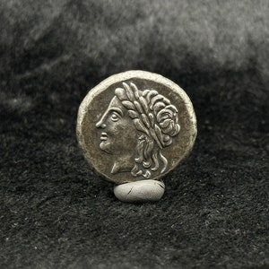 Ancient Greek Moedas Gregas Tamanho Silver Plated Unique Big Coin