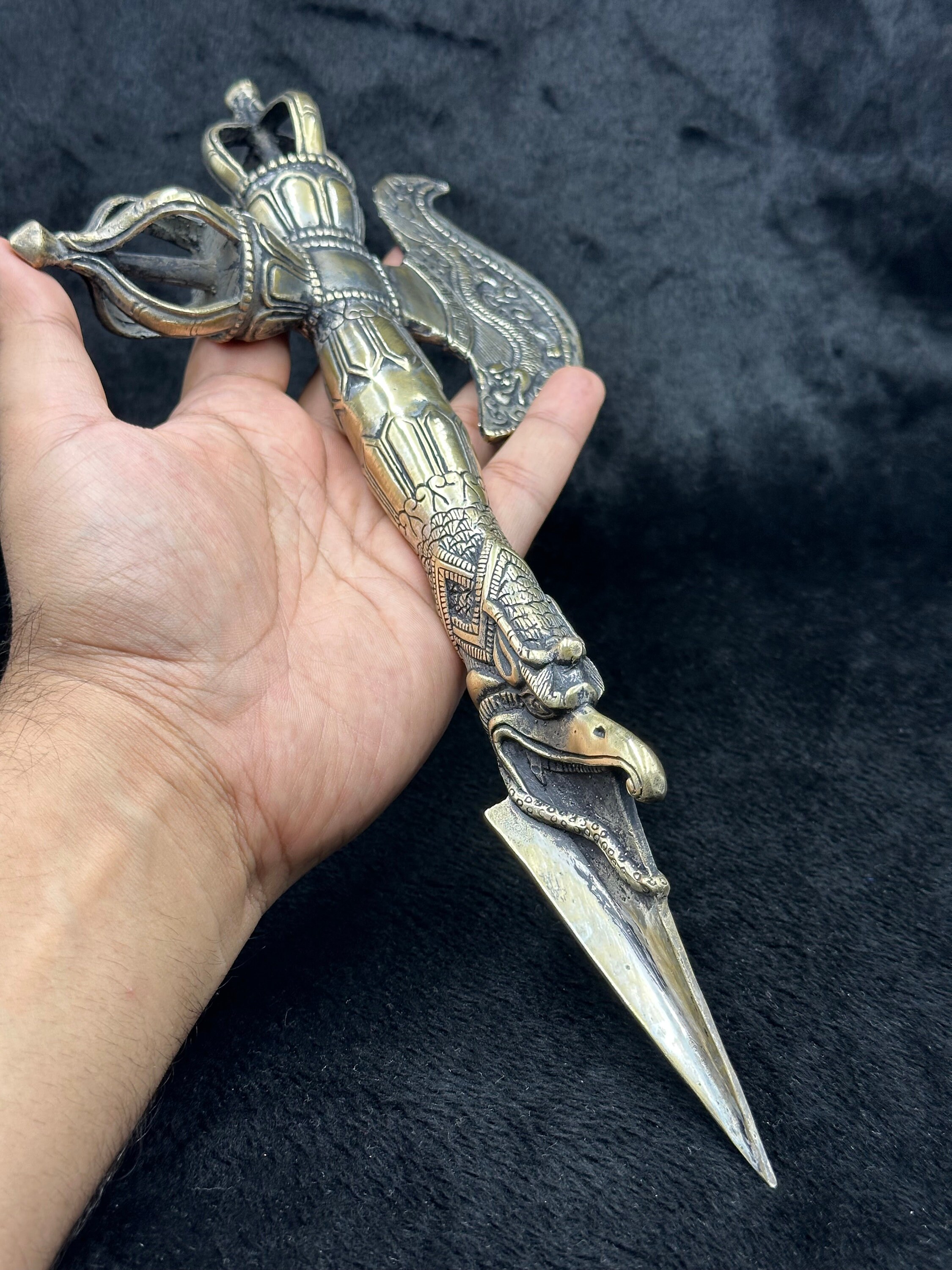 Vintage Tibetan Silver Ritual Vajra Dorje Phurba Kartika Axe - Etsy