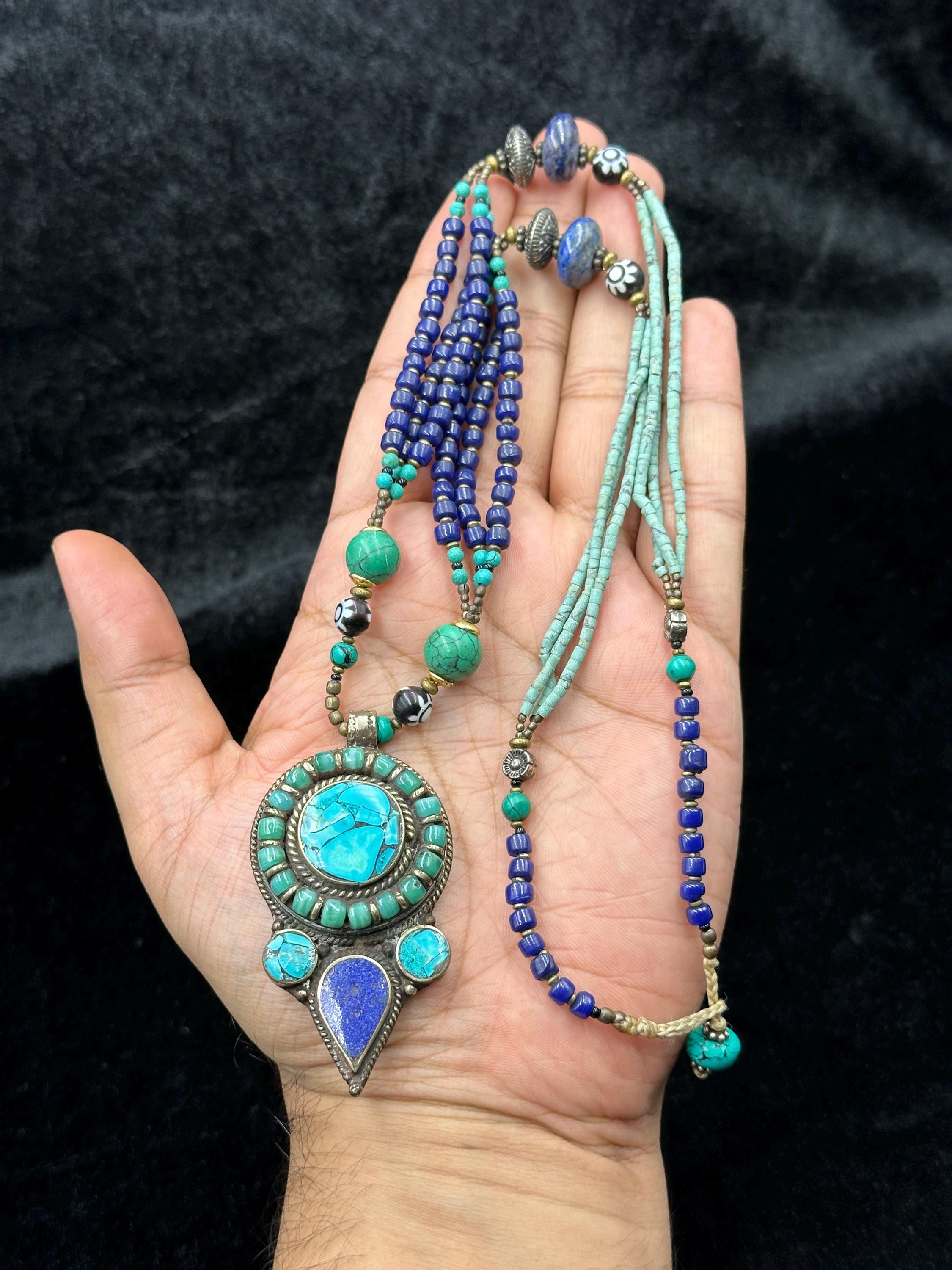 【a-70】　Old new Tibetan style necklace Vintage Tibetan Necklace – World Woven