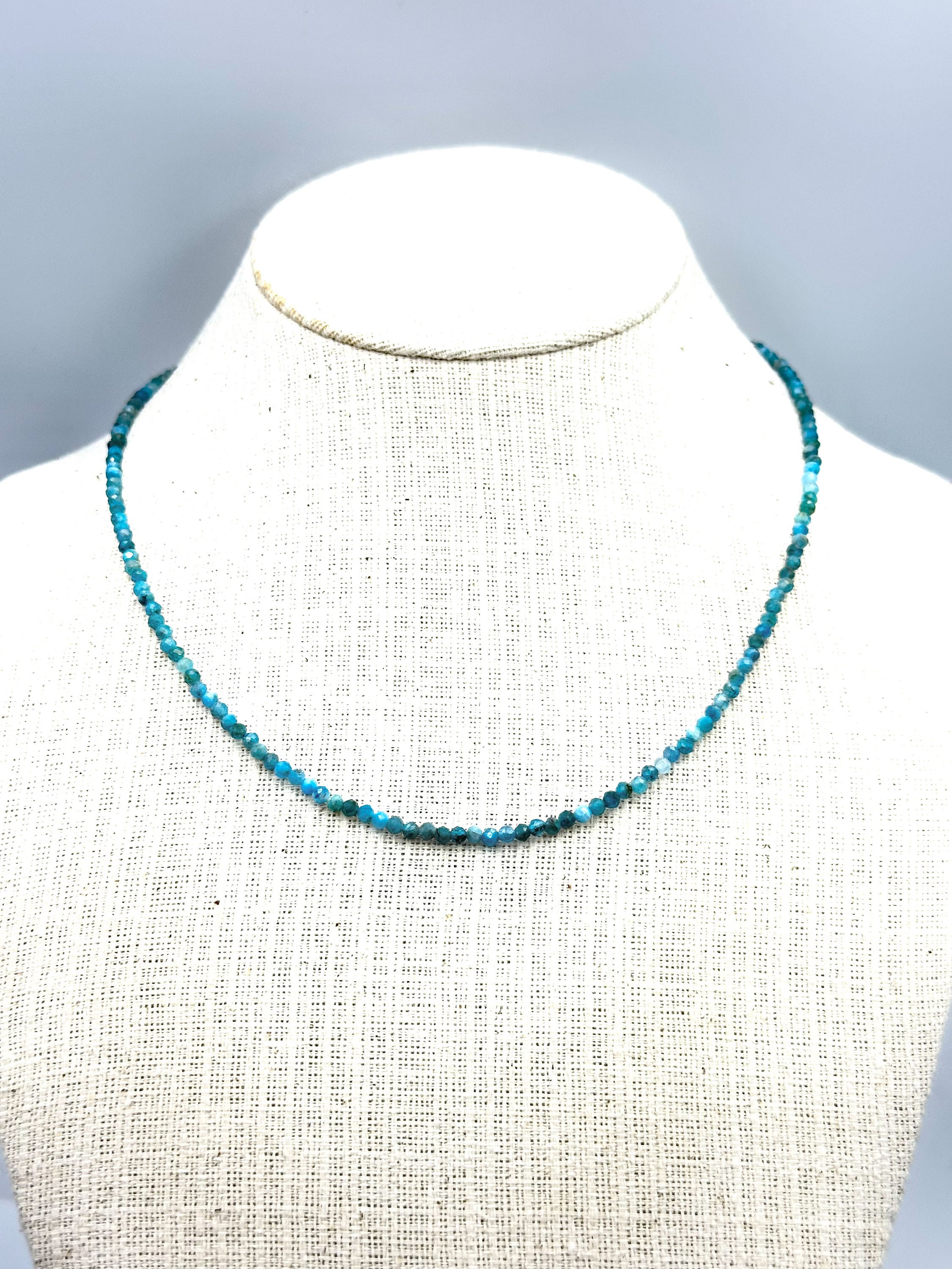 Collana In Argento Con Apatite Blu Neon-1876YZ | Gioielli - Foto 3