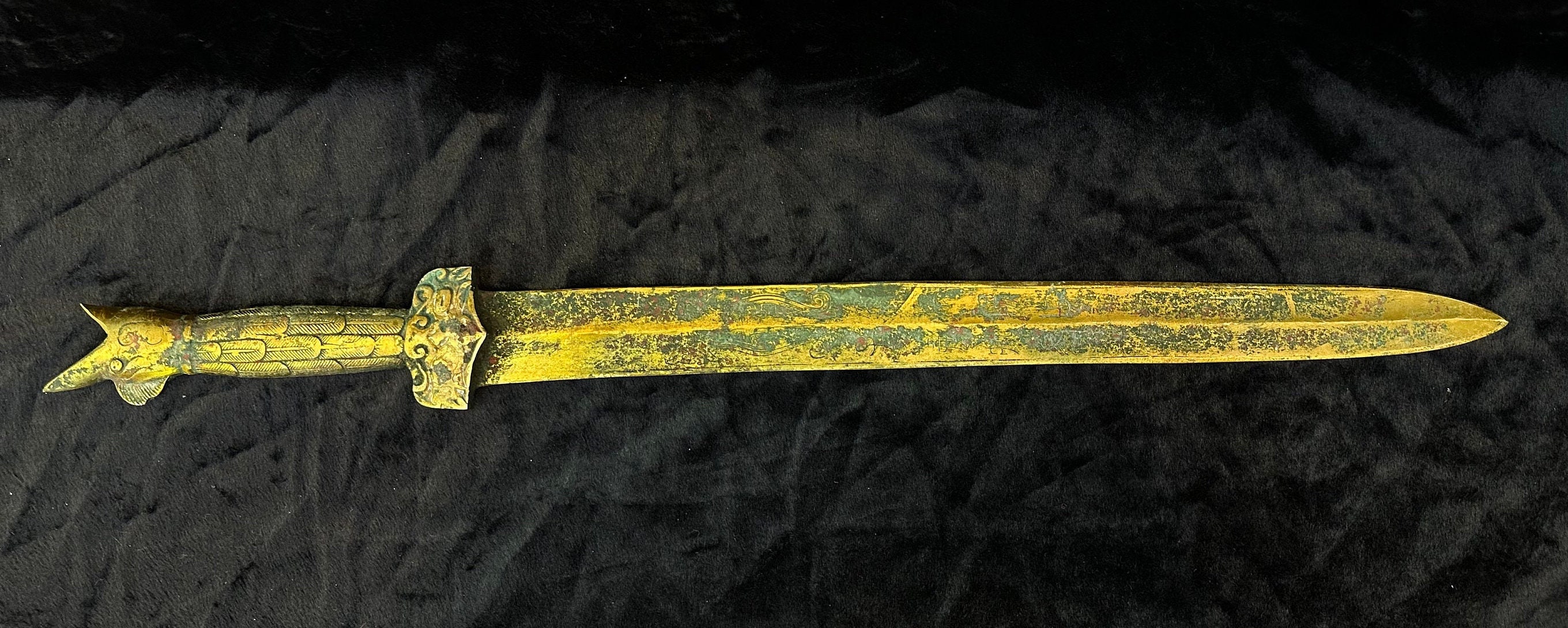 Épée Romaine Antique En Bronze - Originale, Environ 200 Av. J.-C., 60 Cm, Excellent état