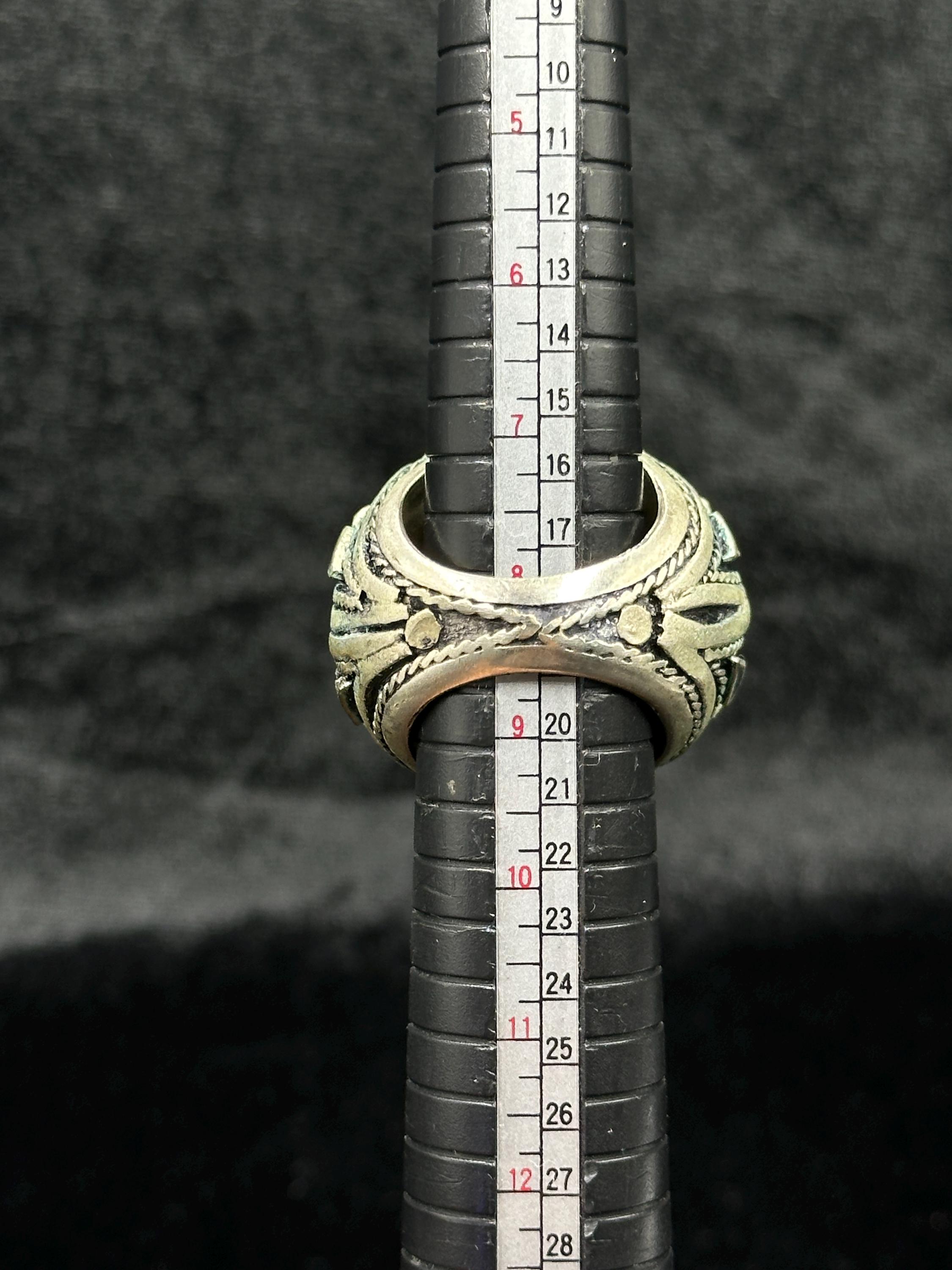Rare Old Afghanistan Ring With Black Agate Stone, Size 8.5 - Etsy