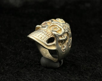 Unique Beautiful Vintage Tibetan Silver Unique Handmade Skull Ring