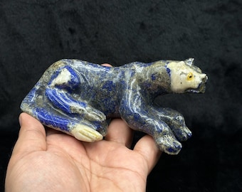 ラピスラズリのカエルの置物、手作りの宝石彫刻 - Etsy 日本
