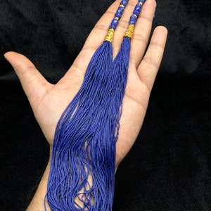 Beautiful Unique Handmade Good Quality Natural Lapis Lazuli & Gold Plated Beaded Necklace