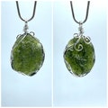 100% Natural Moldavite Certified Pendant From Czech Republic / Raw Moldavite Pendant / Authentic Moldavite Pendant/ Genuine Real Moldavite/ product logo