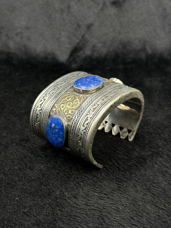 シルバーバングル、ビンテージ銀細工、ラオス工芸品バングル Old