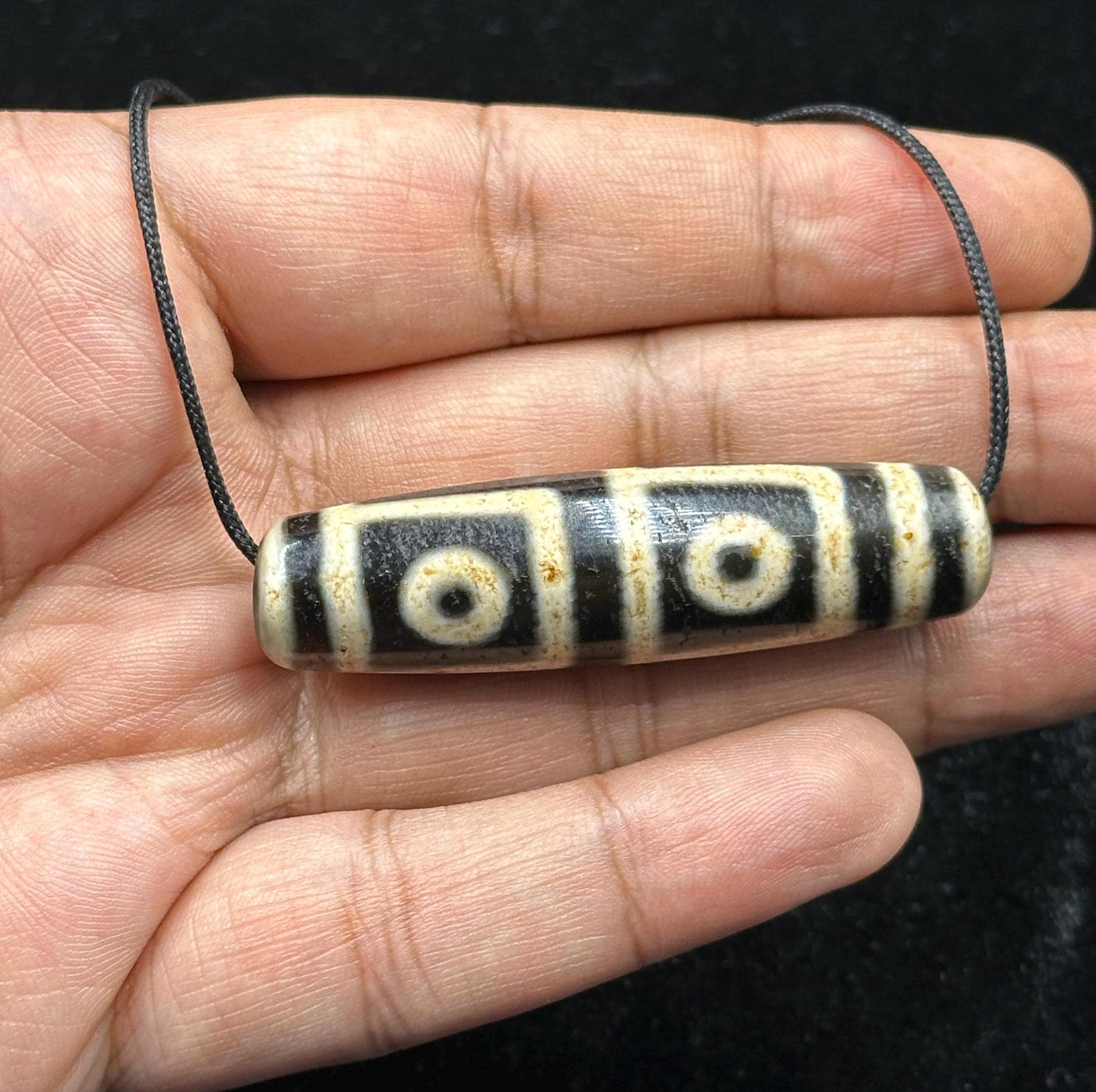 Genuine Ancient Natural Rare Indo Tibetan Agate Dzi Old Bead With