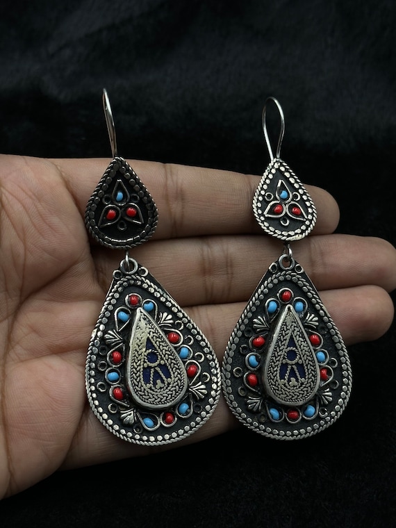 Wonderful Antique Handmade Afghan Turkmen Silver … - image 2