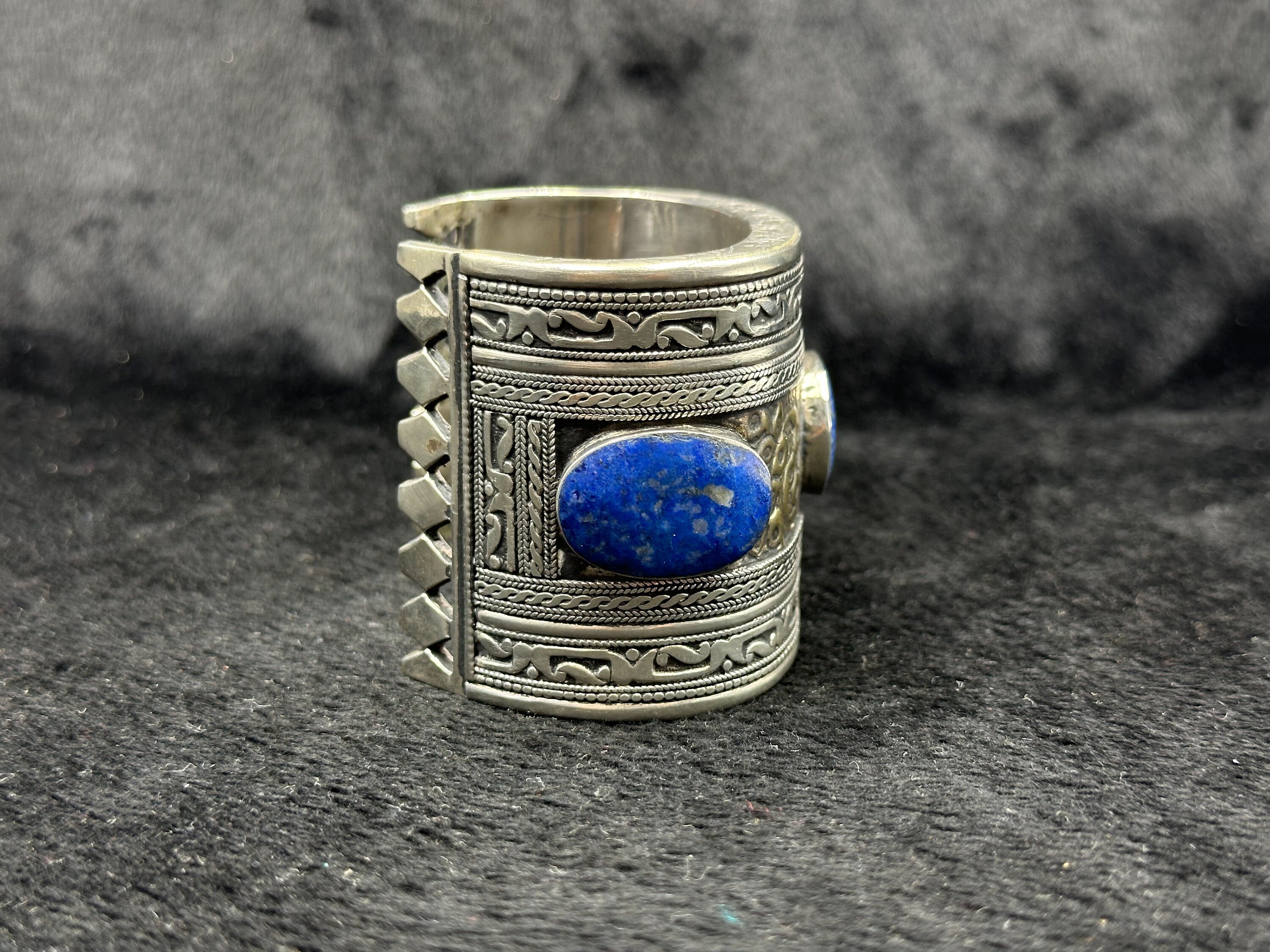 アフガニスタン◎ラピスラズリ アンティークバングル 希少】アフガニスタン ラピスラズリバングル シルクロード