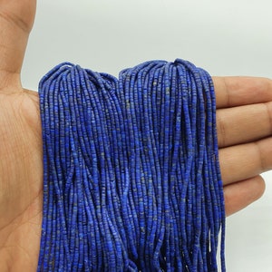 2mm Natural Good Quality Lapis Lazuli Tiny Seed Heishi Beads Strand For Jewelry Making Loose Beads