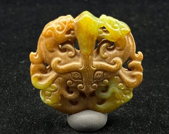 Ancient Central Asia Old Jade Stone Animal Carving Figure Unique