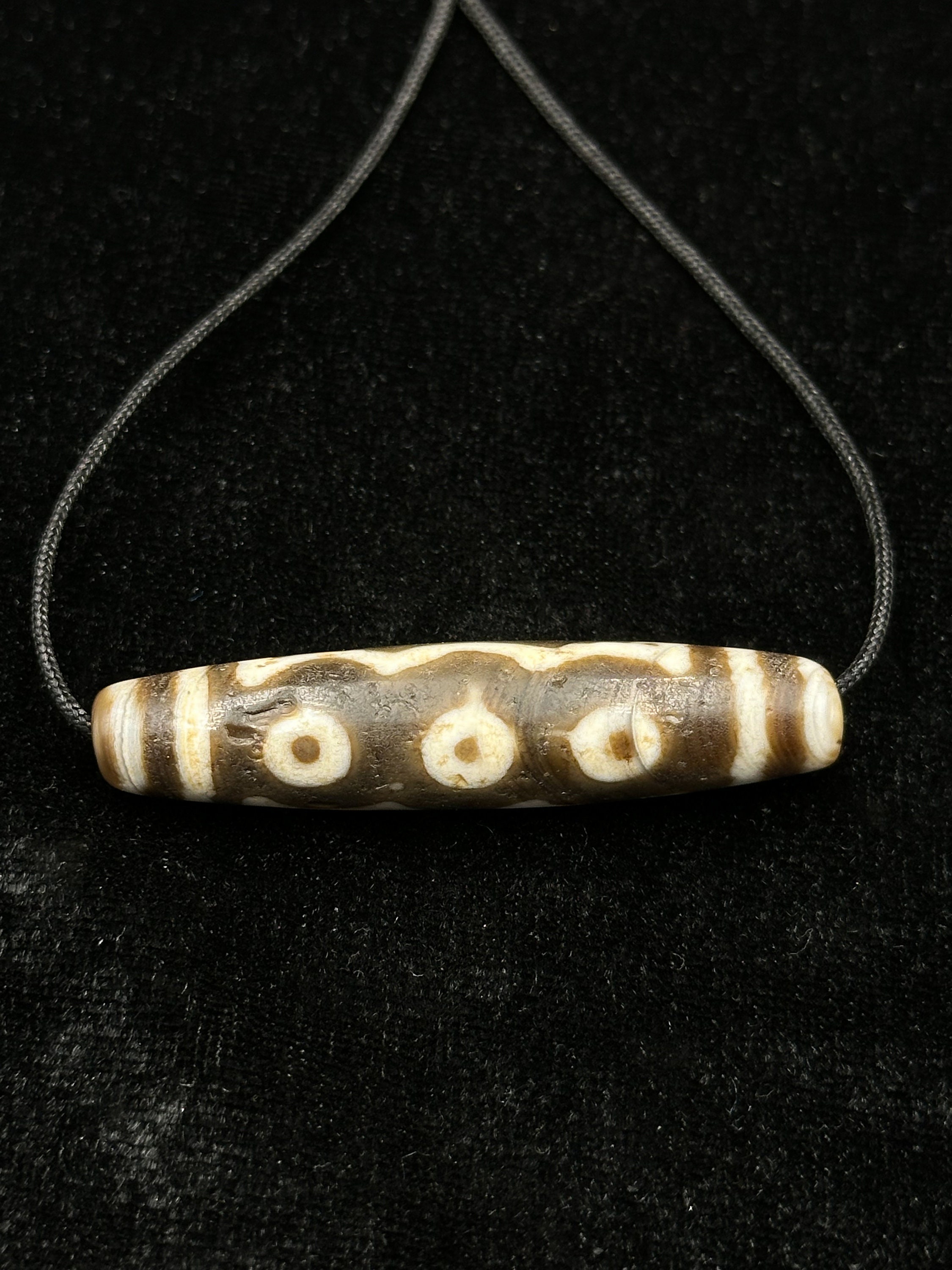 Natural Powerful Tibetan Old Agate 5 Eyes Dzi Bead Heavenly Master