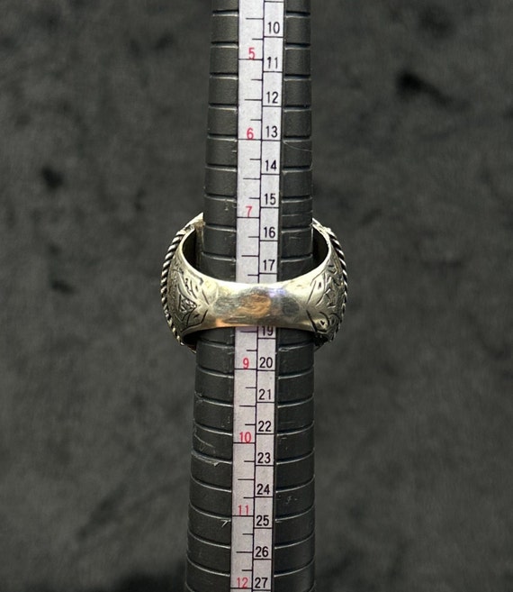 Huge Ancient Solid Silver Near Eastern Ring With … - image 6