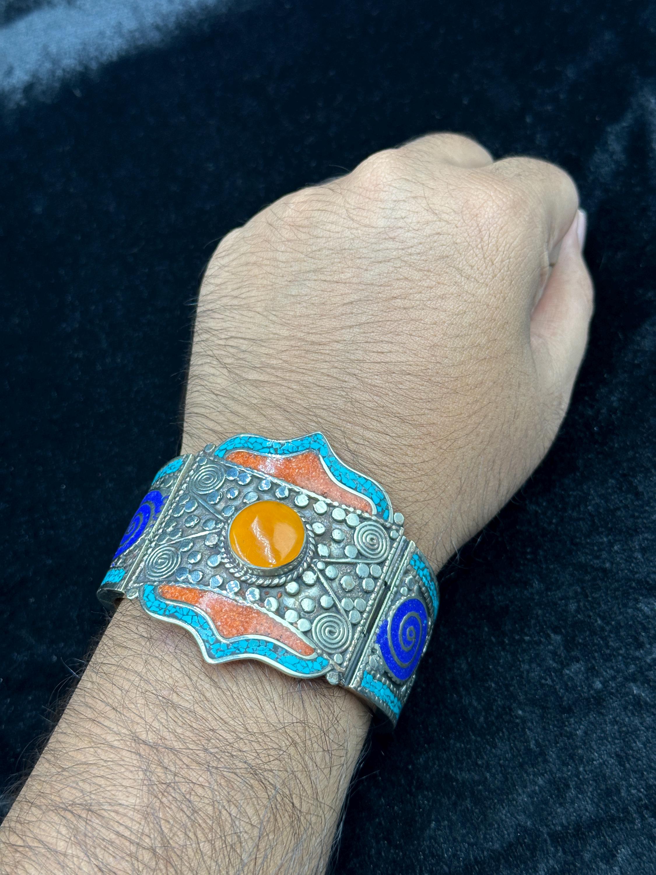 Lot De 4 Bracelets Tibétains - Corail, Turquoise, Lapis Lazuli - Neufs Sans Emballage