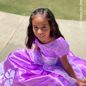 Sofia den Första-inspirerad Prinsessklänning: Födelsedagskostym för flickor