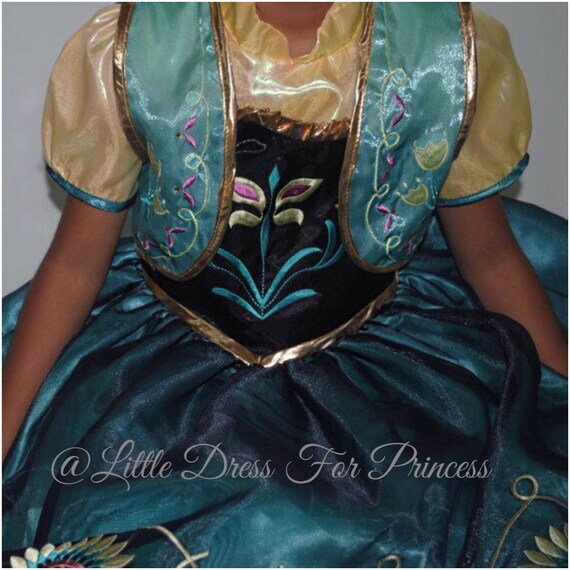 Princess Anna Coronation Girl Dress inspired Disney Princess Anna Dress ball Gown Style for Toddler Child Girl coronation Anna Princess Etsy UK
