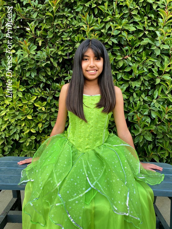 Fairy Ladies Costume Green Tinkerbell Dress Fairy Ladies Costume Green Tinkerbell Dress