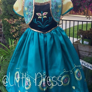 Princess Anna Coronation Girl Dress/Inspired Disney Princess Anna Dress/Ball Gown Style for Toddler, Child, Girl/Coronation Anna Princess image 7