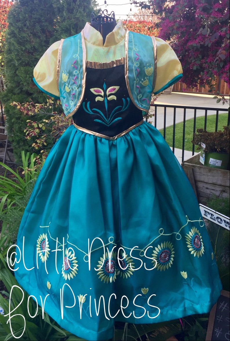 Princess Anna Coronation Girl Dress/Inspired Disney Princess Anna Dress/Ball Gown Style for Toddler, Child, Girl/Coronation Anna Princess image 7