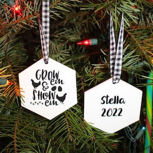 Chicken Ornament, Cow Ornament, Goat 4H, 4H Ornament, Goat Ornament, FFA Ornament, Heifer Ornament, Pig Ornament, Lamb Ornament, Steer